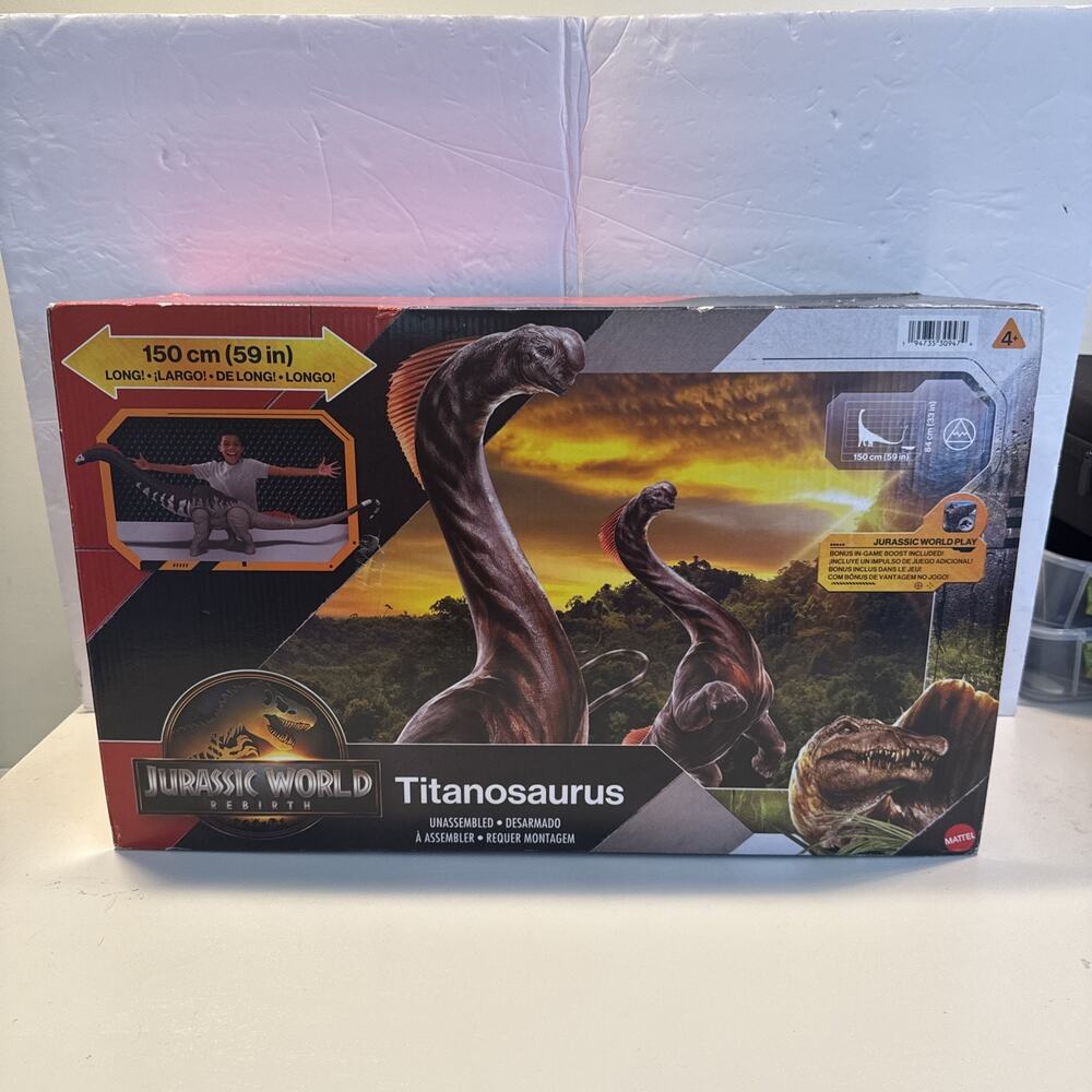 Jurassic World Rebirth Super Colossal Titanosaurus Dinosaur Figure 59" NEW Dino